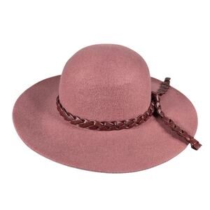 American Girl Tenney Felted Wool Floppy Hat M/L Wide Brim Braided Band Retired